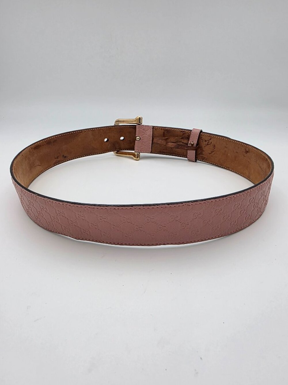 Gucci Microguccissima Leather Belt in Dusty Rose - Picture 3 of 11